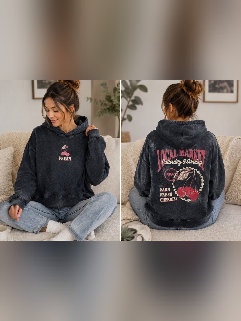 IML Fresh Cherry Graphic Hoodie Women's M
